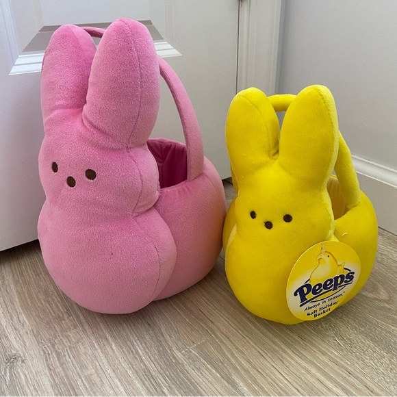 2 Peeps Bunny Plush Soft Holiday Baskets